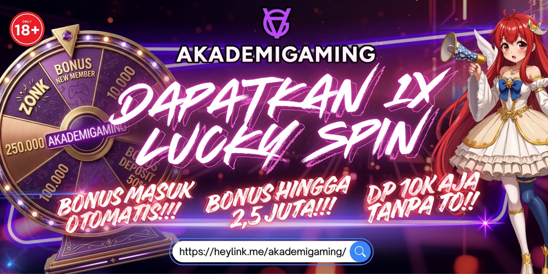Academi Gaming Pop up banner